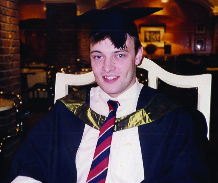 Terence Hillier at Cardiff University graduation
