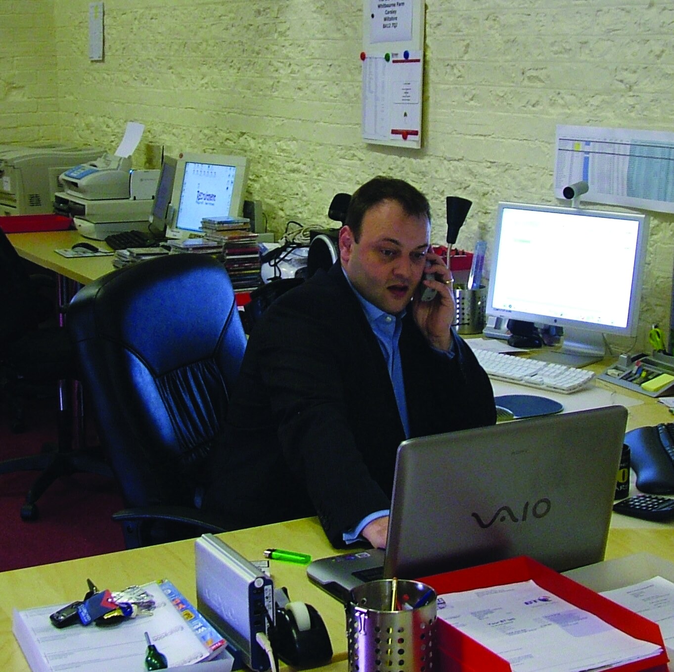 Terence Hillier working in the early company years