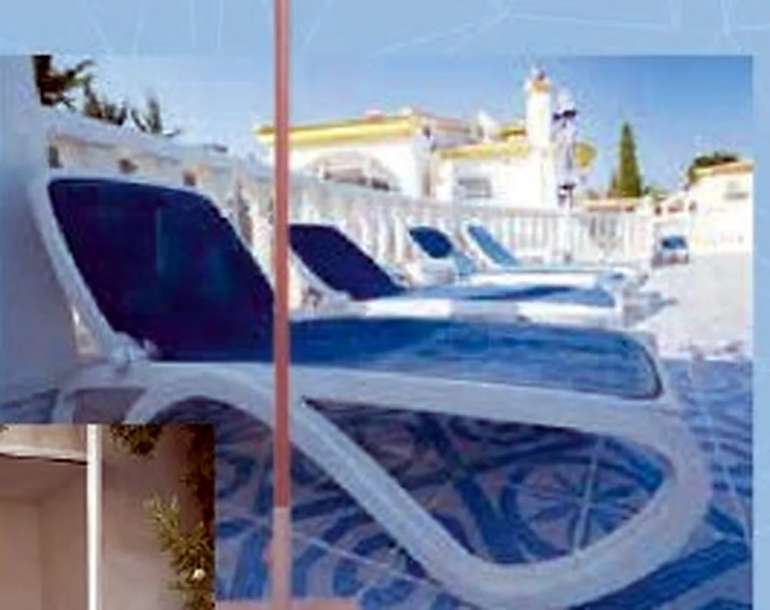 Sunbeds around the pool